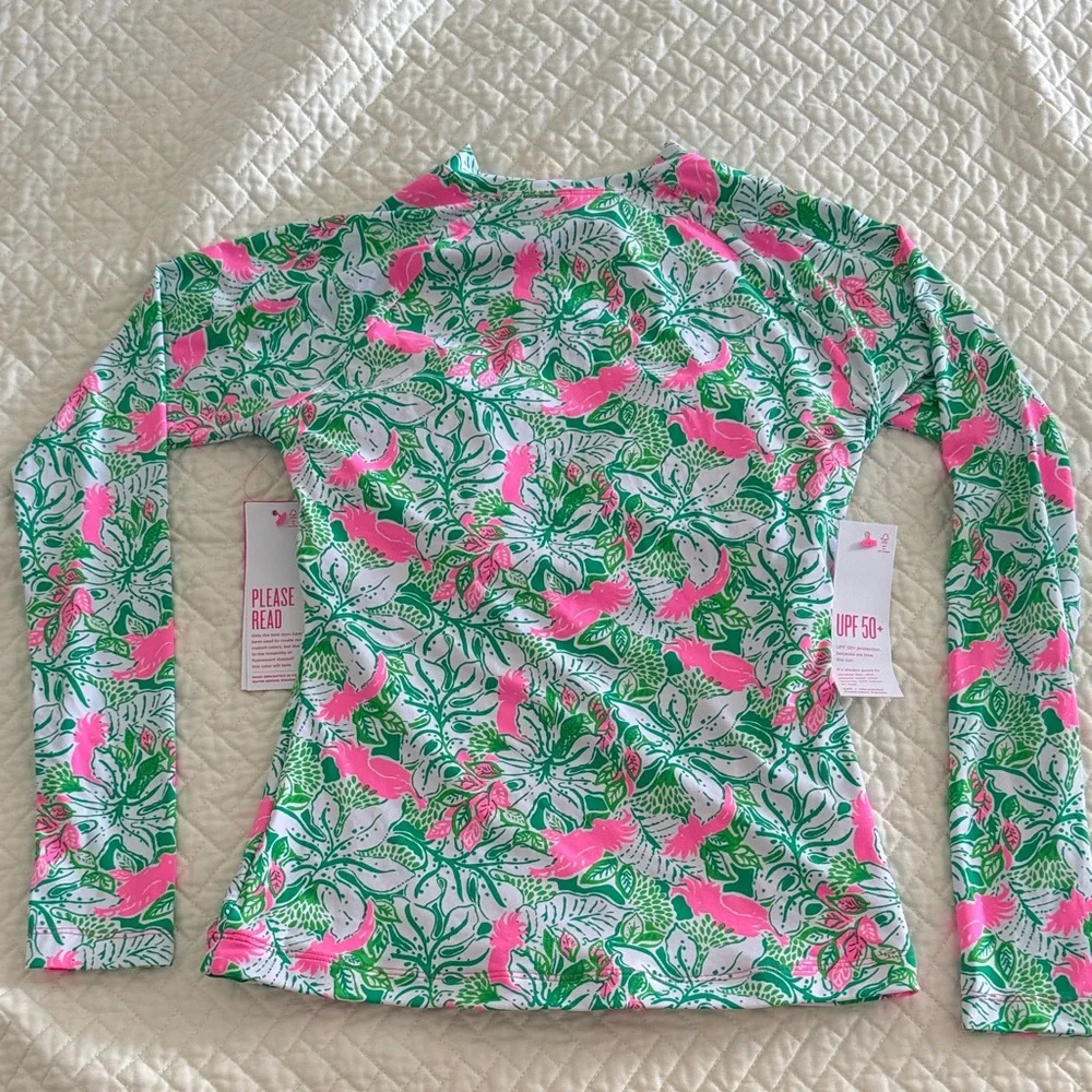 Lilly Pulitzer Long Sleeve Rashguard Top with Zipper-NWT - Picture 5 of 6